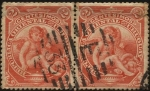 Stamps Uruguay -  Angel con canasto con frutos.