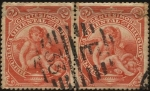 Sellos de America - Uruguay -  Angel con canasto con frutos.