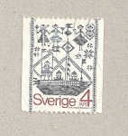Sellos de Europa - Suecia -  Dibujo textil