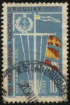 Stamps Uruguay -  Señal de banderas R.O.U. 150 años de la armada uruguaya.