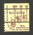 Stamps United States -  instrumento musical, trompetas