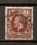 Stamps : Europe : United_Kingdom :  Jorge V / Perforado (HNC)