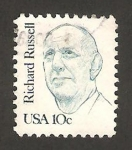 Sellos de America - Estados Unidos -  richard russell, hombre de estado