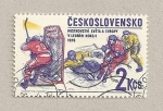 Stamps Czechoslovakia -  Hockey sobre hielo