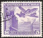 Stamps Chile -  LINEA AEREA NACIONAL - INDUSTRIA