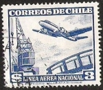 Stamps Chile -  LINEA AEREA NACIONAL - GRUA