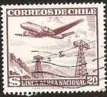 Sellos de America - Chile -  LINEA AEREA NACIONAL - TELESFERICO