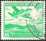 Sellos de America - Chile -  LINEA AEREA NACIONAL - LAGO