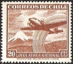 Sellos de America - Chile -  LINEA AEREA NACIONAL - ARCO IRIS