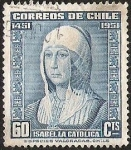 Stamps Chile -  ISABEL LA CATOLICA