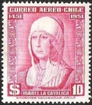 Stamps Chile -  ISABEL LA CATOLICA