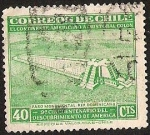 Stamps Chile -  9° CINCUENTENARIO DEL DESCUBRIMIENTO DE AMERICA - FARO  