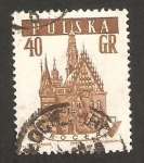 Stamps Poland -  vista de la ciudad de wroclaw