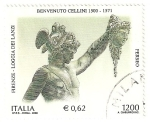Stamps Italy -  Detalle estatua en bronce de Perseo.
