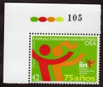 Stamps Uruguay -  75 años Instituto Interamericano del niño