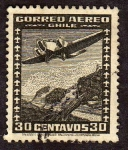 Stamps : America : Chile :  Avion 