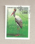 Stamps : Africa : Chad :  Ave Ephippiorhy senegalensis