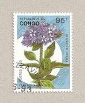 Sellos del Mundo : Africa : Rep�blica_del_Congo : Flor Pentas lanceolata