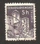 Stamps Czechoslovakia -  1068 - Vista de Trencin