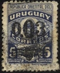 Stamps Uruguay -  Sello de franquicia postal. 1943. 5 centésimos, sobretasa