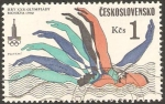 Sellos de Europa - Checoslovaquia -  olimpiadas en moscu, natación