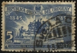 Stamps America - Uruguay -  100 años del nacimiento de José Pedro Varela. Monumento en Montevideo.