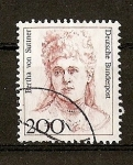 Stamps Germany -  (RFA) Serie Basica / Bertha von Suttner