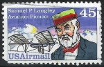 Stamps United States -  Samuel P. Langley. Pioneros de la aviación.