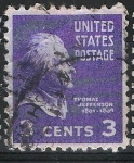 Stamps United States -  Thomas Jefferson