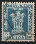 Stamps India -  Serie básica de los leones.