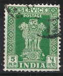 Stamps India -  serie básica de tres leones