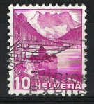 Stamps Switzerland -  Lago en la montaña