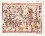 Stamps France -  Ramsés (fresco de Abu Simbel)