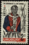 Stamps Uruguay -  Joaquín Lencina, conocido como Ansina fue el fiel compañero del General Artigas en su exilio en el P