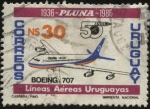 Stamps Uruguay -  50 años de PLUNA. Líneas Aéreas Uruguayas. 