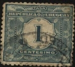 Stamps America - Uruguay -  Timbre tasa de 1902 1 centésimo.