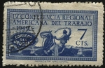 Sellos de America - Uruguay -  4ta. Conferencia Regional Americana del Trabajo.