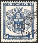 Stamps Chile -  4° CENTENARIO FUNDACION DE VALDIVIA