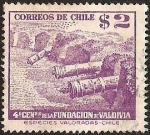 Sellos de America - Chile -  4° CENTENARIO FUNDACION DE VALDIVIA