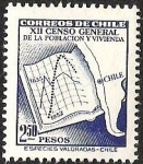 Stamps Chile -  XII CENSO GENERAL DE LA POBLACION Y VIVIENDA
