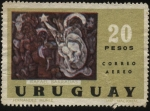 Sellos del Mundo : America : Uruguay : Arte uruguayo. Navidad 1972. Representación de los tres reyes magos del pintor Rafael Barradas.