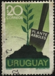 Sellos de America - Uruguay -  Campaña para forestación. Plante árboles.