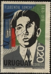 Sellos de America - Uruguay -  Florencio Sánchez 1875 - 1910, dramaturgo y periodista uruguayo, eminente figura del teatro mundial.