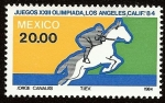 Stamps : America : Mexico :  Juegos Olímpicos XXIII, Verano, Los Ángeles 1984 -- Equitación