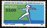 Stamps : America : Mexico :  Juegos Olímpicos XXIII, Verano, Los Ángeles 1984 -- Gimnasia