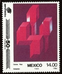 Stamps America - Mexico -  50 Aniversario de Aeroméxico - Cactus Rojo, por Sebastián 