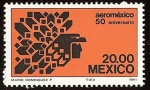 Stamps America - Mexico -  50 Aniversario de Aeroméxico -- Logotipo de la Aerolínea 