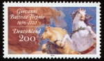 Stamps Germany -  ALEMANIA -  La Residencia de Würtzburg con los jardines de la Corte y la Plaza de la Residencia