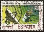 Stamps Spain -  Día Mundial de las Telecomunicaciones - Satélite y estación terrestre