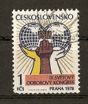 Stamps Czechoslovakia -  9 Congreso de los Sindicatos ( Praga )